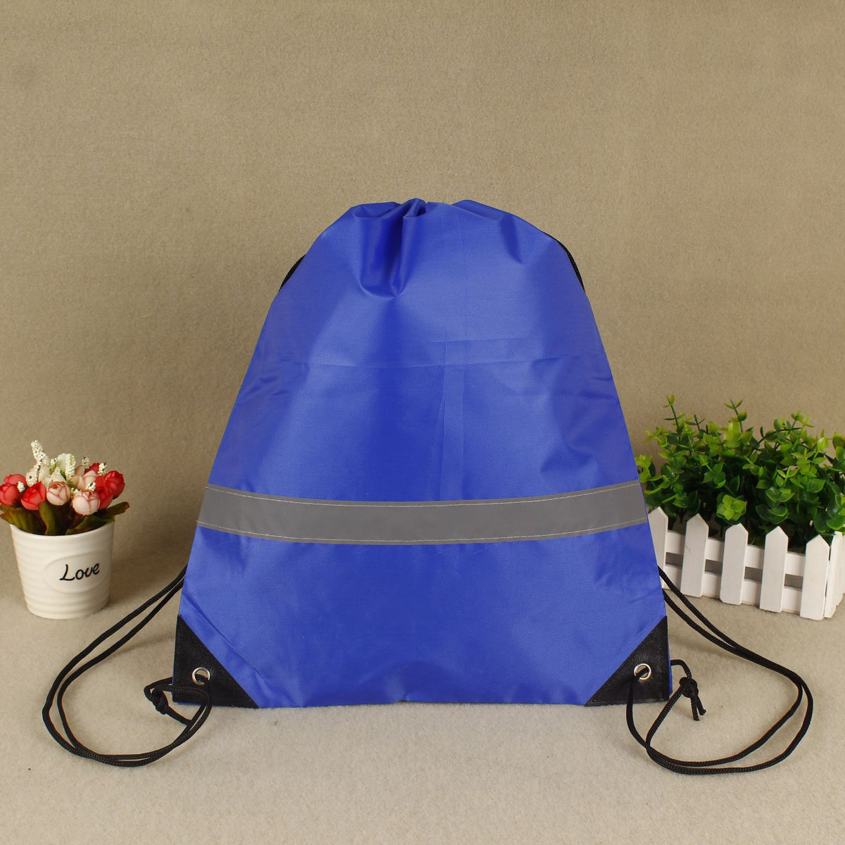 Reflective Drawstring Pocket Drawstring Backpack