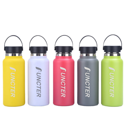 Car Tumbler Insulated Stainless Steel Water Bottle W/ Handle 32 oz.