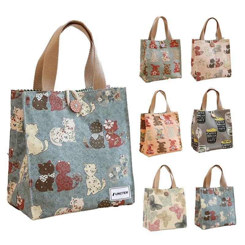 Canvas Lunch Tote Bag 9 x 8.5 x 5"