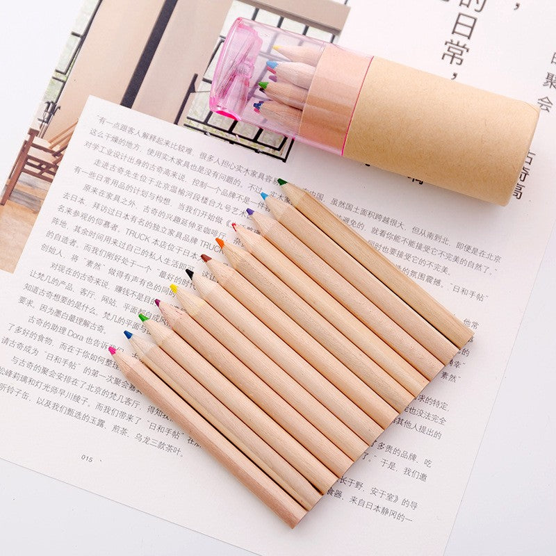 12 Colored Pencil Set in Tube W/Sharpener