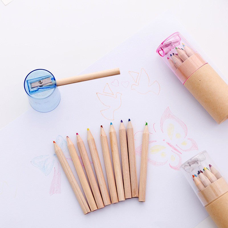 12 Colored Pencil Set in Tube W/Sharpener