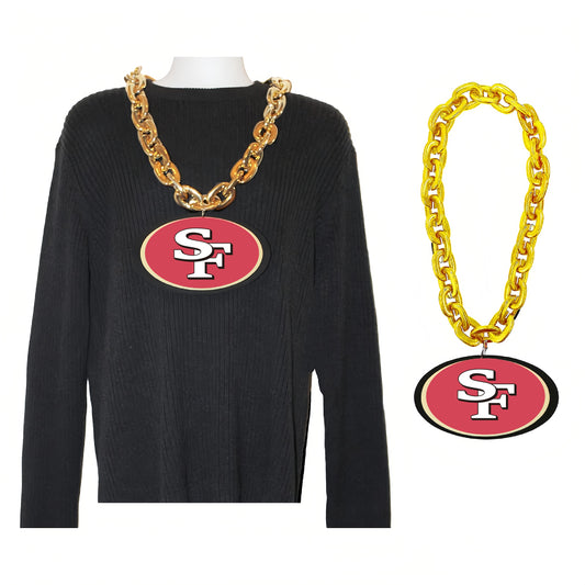 Big Gold Acrylic Necklace #SF W/ Custom EVA Tag
