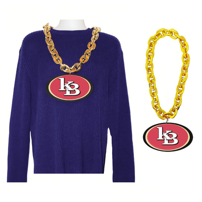 Big Gold Acrylic Necklace #KB W/ Custom EVA Tag