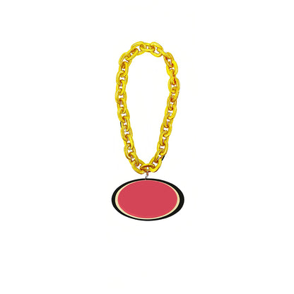 Big Gold Acrylic Necklace #KB W/ Custom EVA Tag