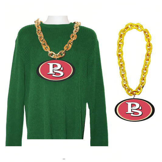Big Gold Acrylic Necklace #PS W/ Custom EVA Tag