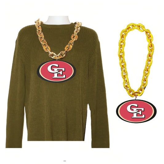 Big Gold Acrylic Necklace #CE W/ Custom EVA Tag