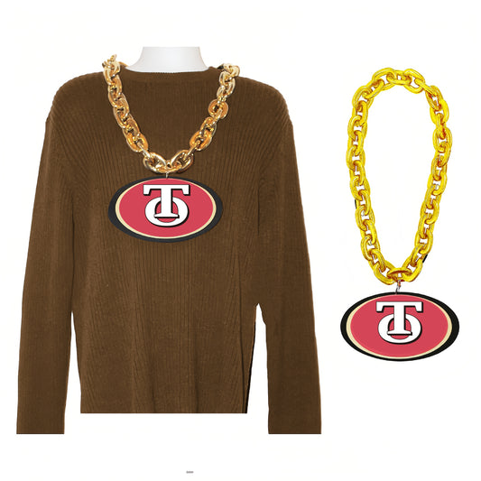 Big Gold Acrylic Necklace #TO W/ Custom EVA Tag