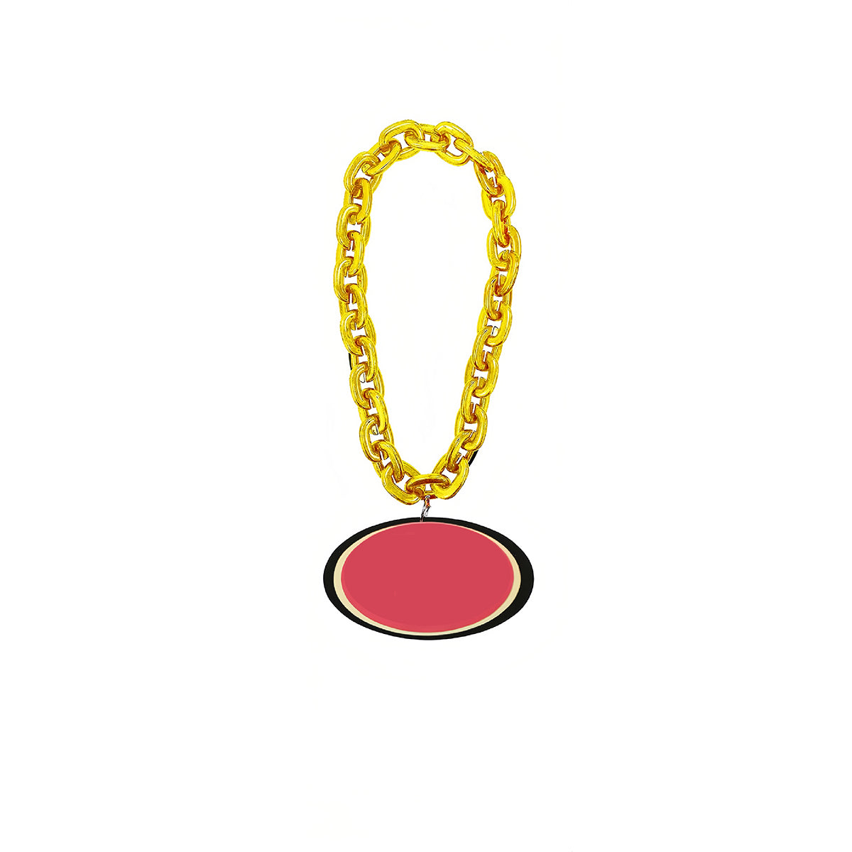 Big Gold Acrylic Necklace #SV W/ Custom EVA Tag
