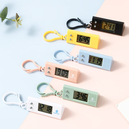 Mini Keychain Triangular Clock W/ Hook