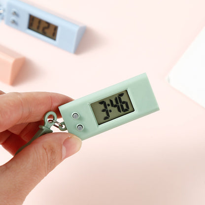 Mini Keychain Triangular Clock W/ Hook