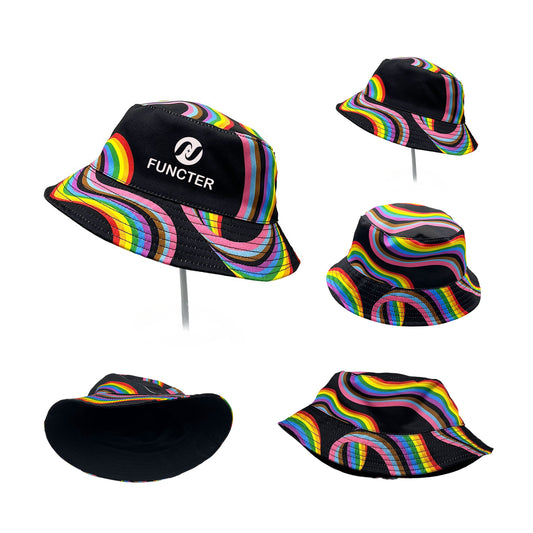 Rainbow Polyester Fisherman's Hat Diameter 22"