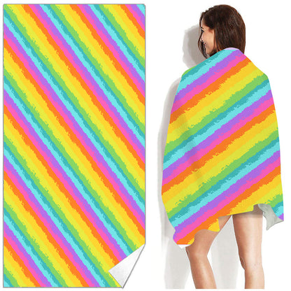 Summer Sublimated Microfiber Sand Proof Beach Towel 55 x 27"