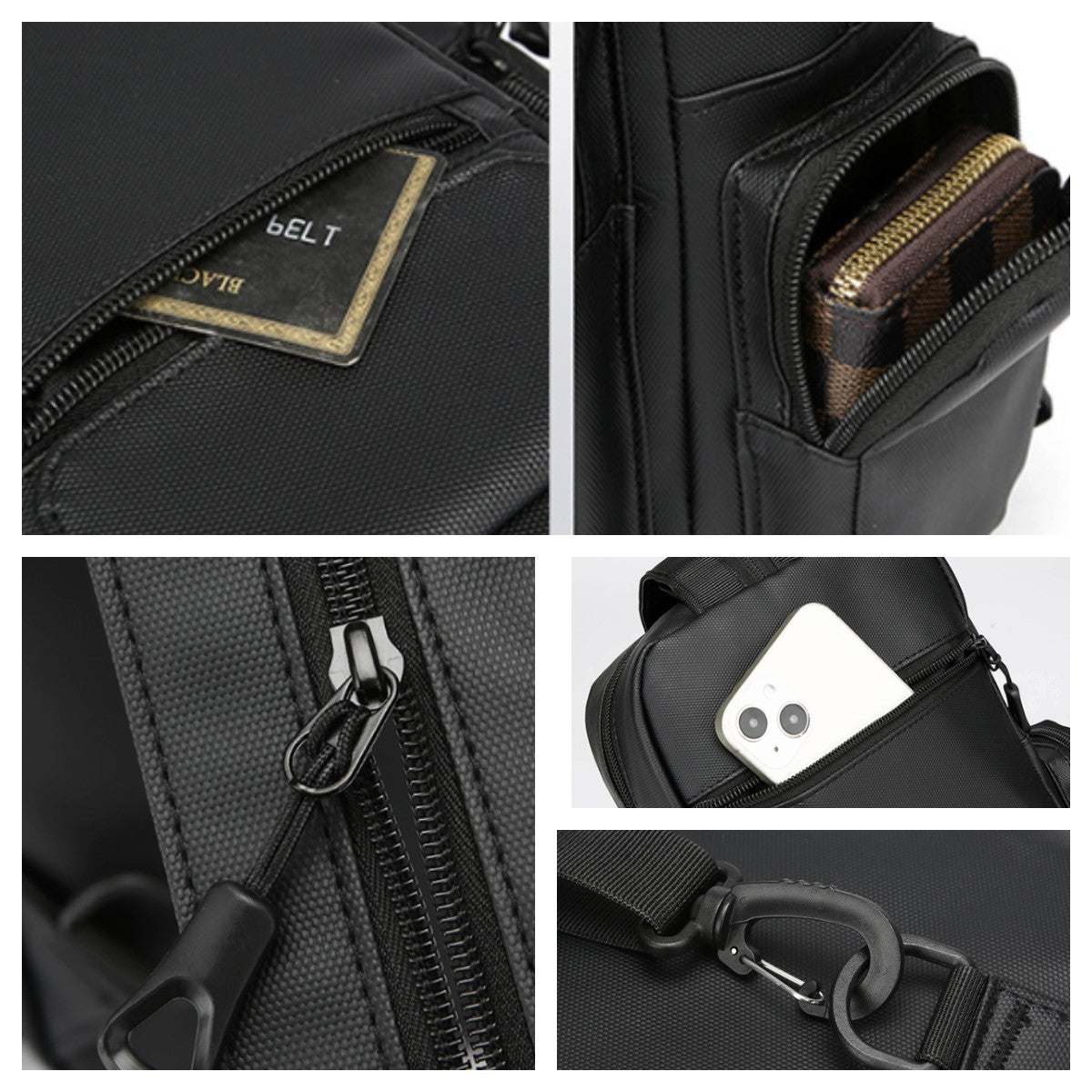 PU Waterproof Light Weight Backpack Crossbody