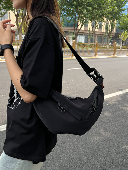 Nylon Single Shoulder Bag Crossbody Dumpling Bag