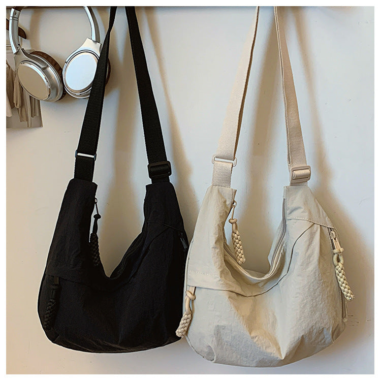 Water Washed Wrinkled Nylon Dumpling Bag Crossbody Bag