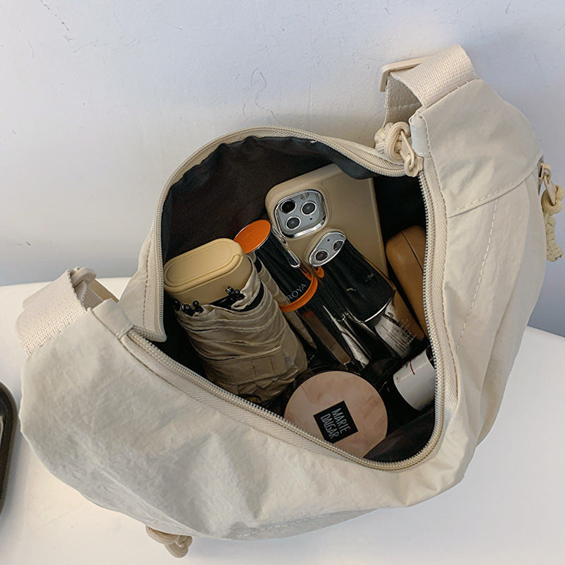 Water Washed Wrinkled Nylon Dumpling Bag Crossbody Bag