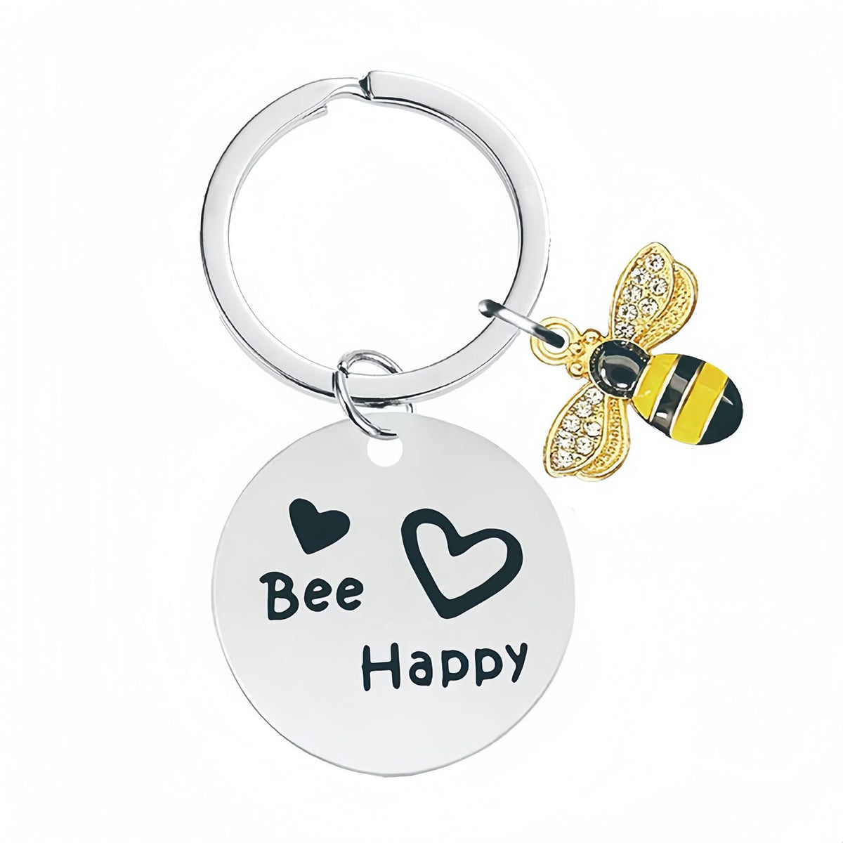 Custom Engraved Metal Round Key Chain W/ Beer