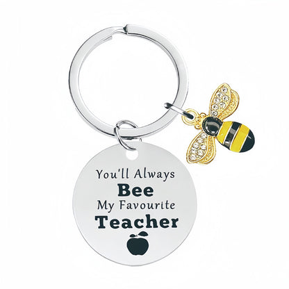 Custom Engraved Metal Round Key Chain W/ Beer
