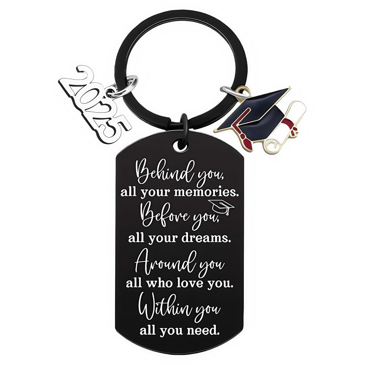 Custom Engraved Metal Graduation Key Chain