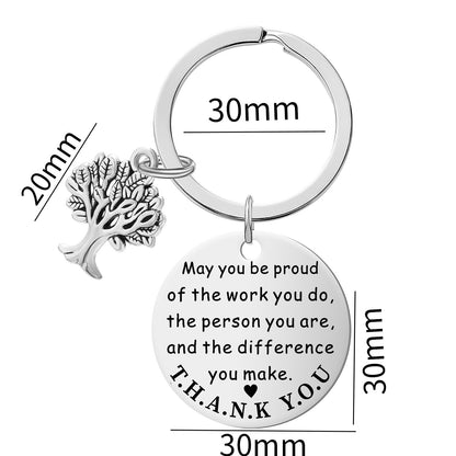 Custom Minimalist Metal Round Key Chain
