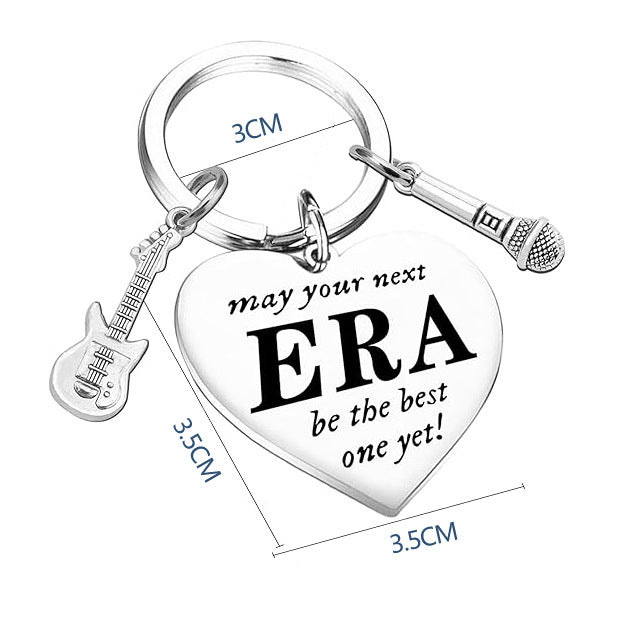 Color customization Metal Heart Key Chain
