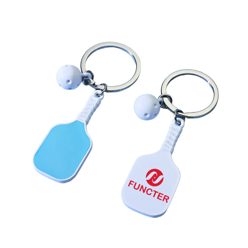 Mini Pickleball Keychain With Paddle and Ball