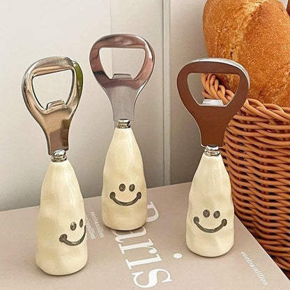 Cute Smile Face Stainless Steel Beer Bottle Opener