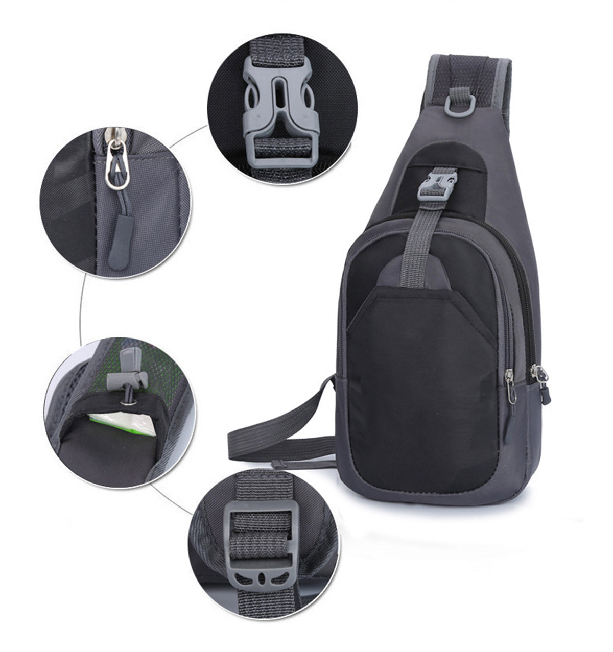 Sport Crossbody Sling Bag Backpack Travel Hiking Chest Bag Daypack