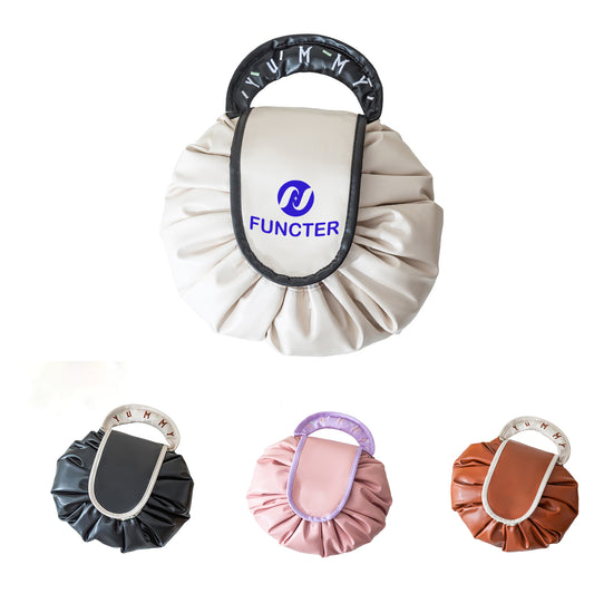 Waterproof PU Pull String Lazy Makeup Organizer Bag Handheld Cosmetic Pouch