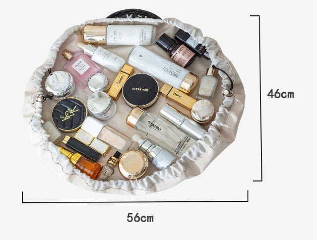 Waterproof PU Pull String Lazy Makeup Organizer Bag Handheld Cosmetic Pouch