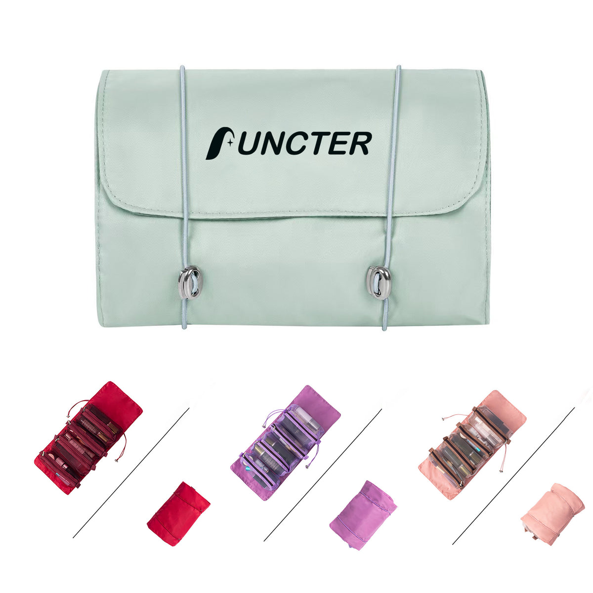 4" 1 Multi-Use Portable Polyester Silk Screen Printing Travel Cosmetic Bag With Rope