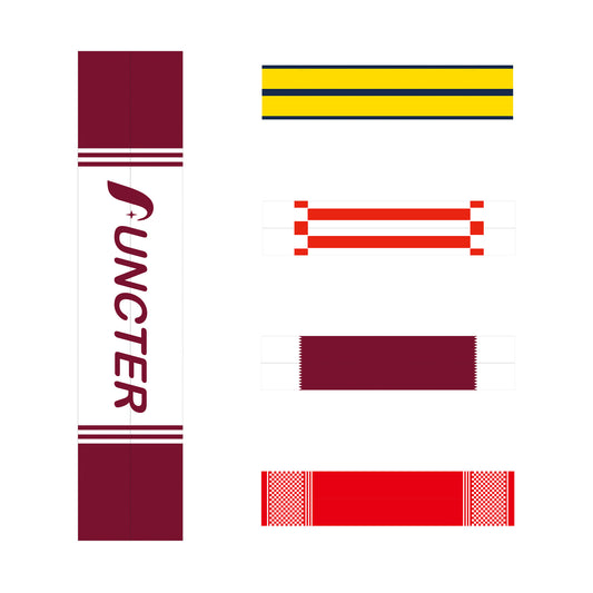 Double Layered Sports Soccer Event Cheer Gear Polyester Scarf Fabric Banner With Tassel