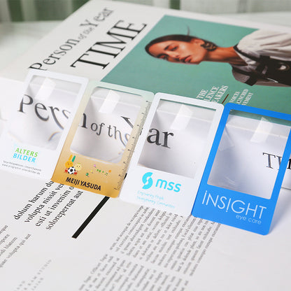 Custom Eco-Friendly PVC Business Card Magnifier/Bookmark