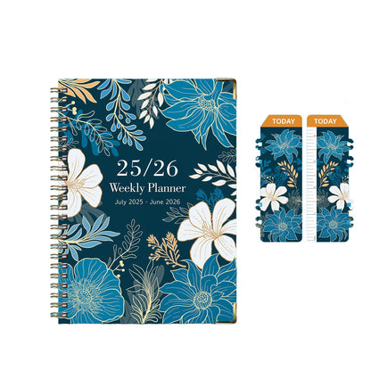 Metal Edged Spiral Journal A5 Notebook W/ Bookmark