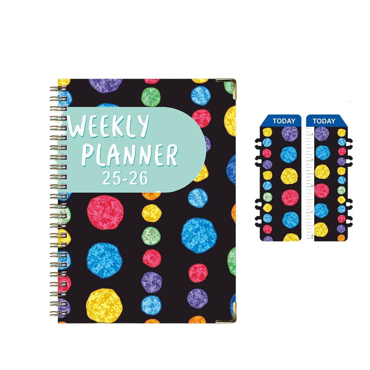 Metal Edged Spiral Journal A5 Notebook W/ Bookmark