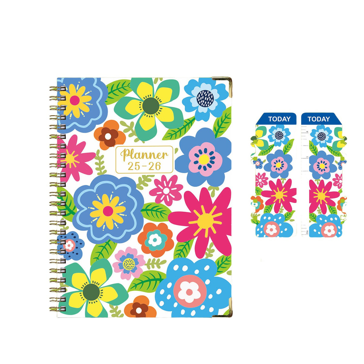 Metal Edged Spiral Journal A5 Notebook W/ Bookmark