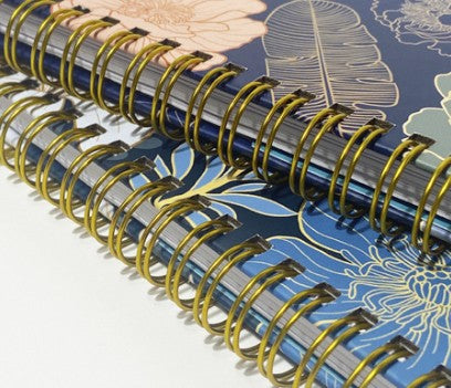 Metal Edged Spiral Journal A5 Notebook W/ Bookmark