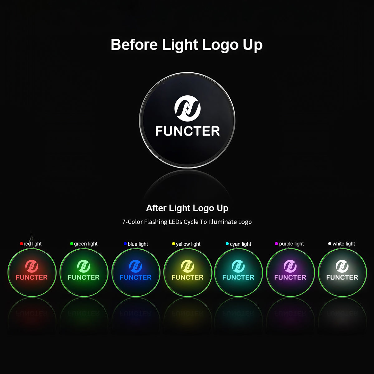 7 Color Flashing LED Light Up Wireless Charger