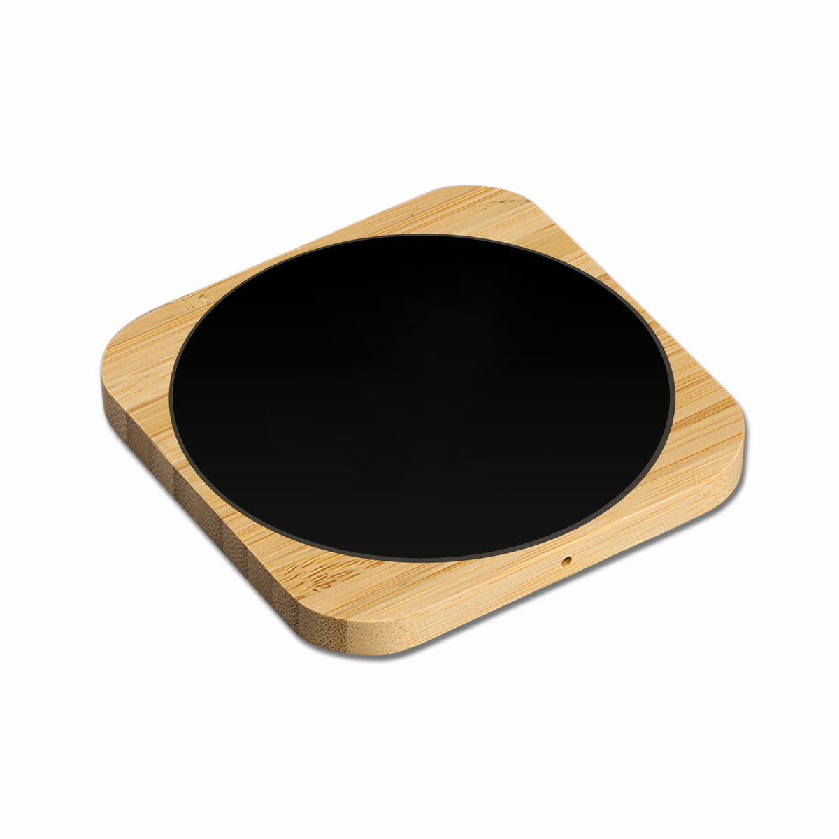 Bamboo Square Flashing LED Light Up Wireless Charger