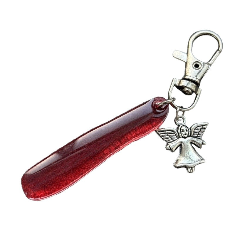 Custom Acrylic Keychain Pendant Key Ring With Angel Accessory