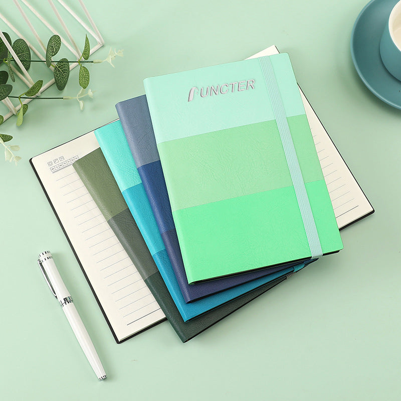 A5 College Ruled Journal PU Notebook W/ Elastic Closure