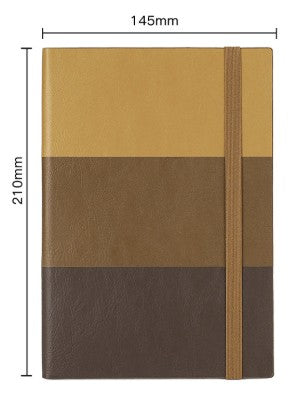A5 College Ruled Journal PU Notebook W/ Elastic Closure