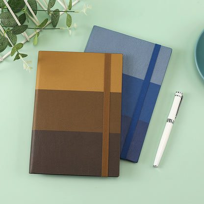 A5 College Ruled Journal PU Notebook W/ Elastic Closure