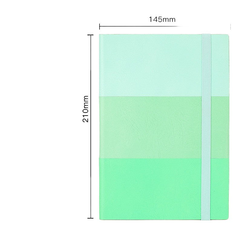 A5 College Ruled Journal PU Notebook W/ Elastic Closure