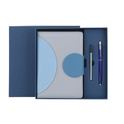 A5 Magnetic Snap Soft Cover Notebook Box Set W/ Pen