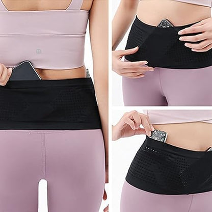 Multifunctional Knit Breathable Concealed Waist Bag For Women Men Outdoor Activities(M)