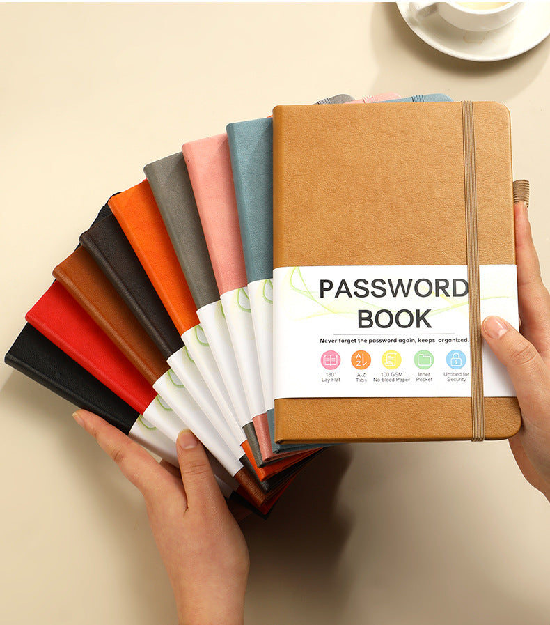 A6 College Ruled Journal PU Notebook W/ Elastic Closure