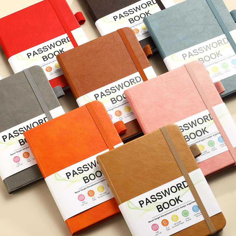 A6 College Ruled Journal PU Notebook W/ Elastic Closure