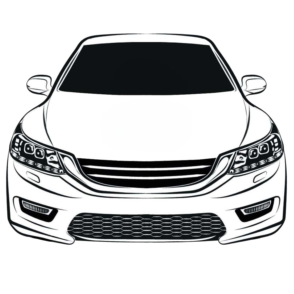 Car Flag Hood Cover Customized Halloween Bone Pattern