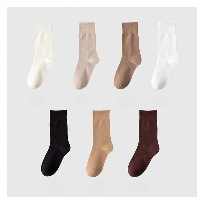 Non Slip Cotton Solid Color Women Socks